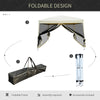 Outsunny 10' x 10' Pop Up Canopy Tent, Instant Party Tent with Breathable Mesh Sidewalls, Easy Height Adjustable, Carrying Bag for Backyard Garden Patio Camping