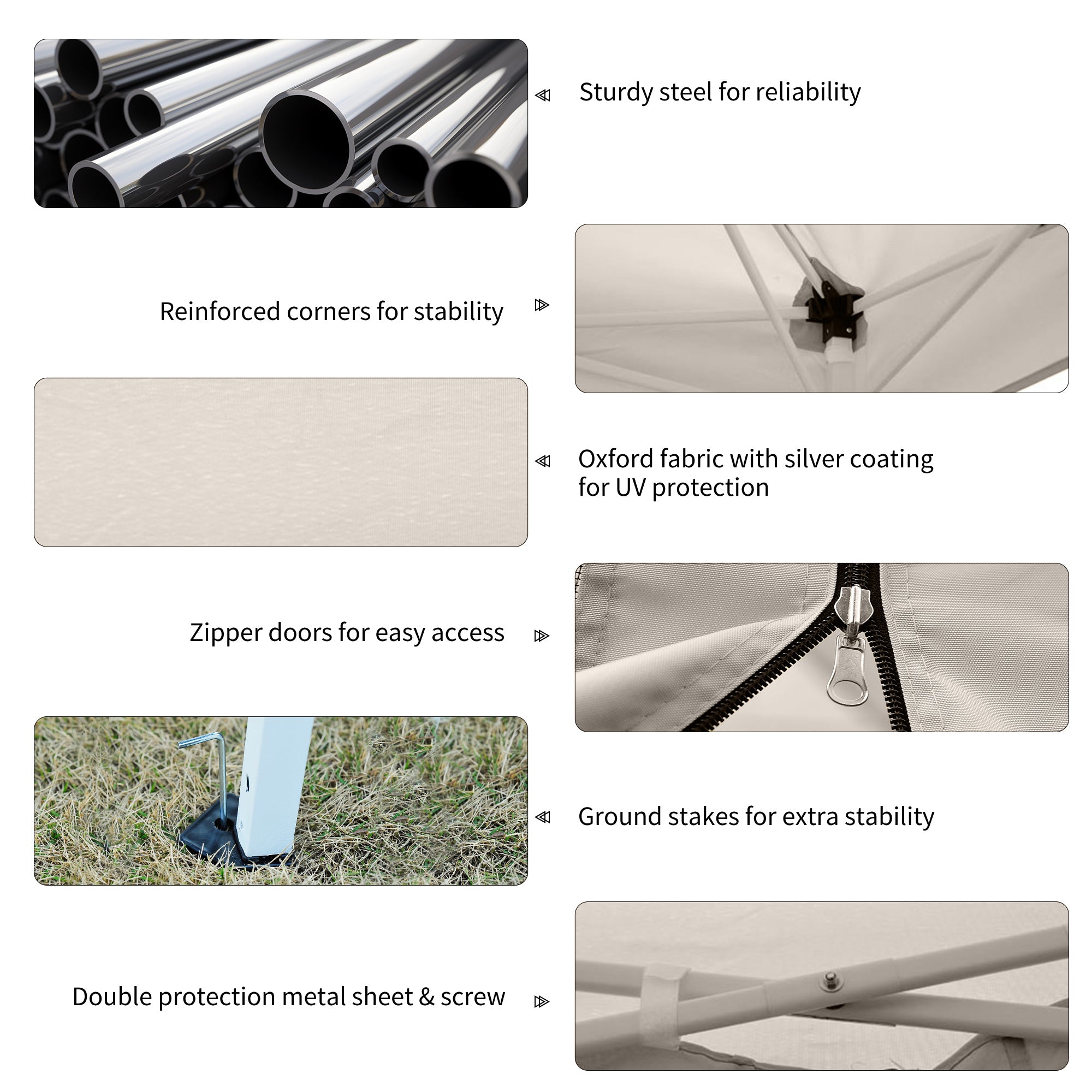 Outsunny 10' x 10' Pop Up Canopy Tent, Instant Party Tent with Breathable Mesh Sidewalls, Easy Height Adjustable, Carrying Bag for Backyard Garden Patio Camping