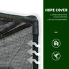 Outsunny 4' x 8' Crop Cage, Plant Protection Tent with Zippered Doors for Vegetable Garden, Backyard, Black