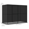 Outsunny 4' x 8' Crop Cage, Plant Protection Tent with Zippered Doors for Vegetable Garden, Backyard, Black