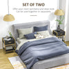 HOMCOM Nightstand Set of 2, Modern Bedside Table with Drawer and Shelf, Bedside Cabinets for Bedroom, Black