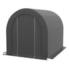 Outsunny 6' x 8' Outdoor Storage Shed Tent, Portable Shed with Galvanised Steel Frame and ZIipper Roll-up Door, Bike Shed Motorcycle Shelter for Patio Garden Tools, Dark Grey