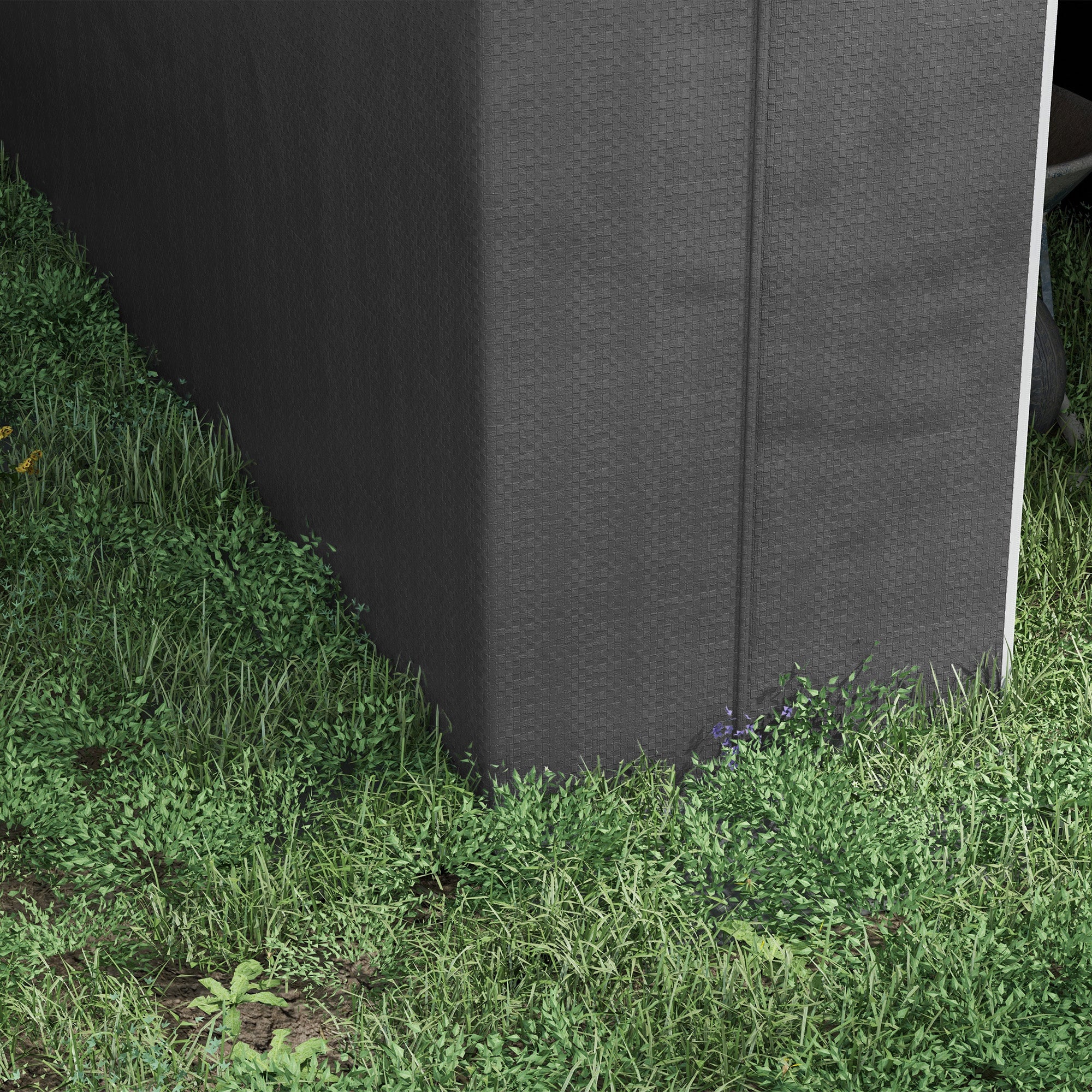 Outsunny 6' x 8' Outdoor Storage Shed Tent, Portable Shed with Galvanised Steel Frame and ZIipper Roll-up Door, Bike Shed Motorcycle Shelter for Patio Garden Tools, Dark Grey