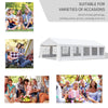 Outsunny 16'x32' Large Party Tent & Carport with Removable Sidewalls and Windows, Portable Garage Canopy Tent, Sun Shade Shelter, for Parties, Wedding, Outdoor Events, White