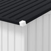 Outsunny 11' x 13' Garden Storage Shed with Foundation Kit, Metal Tool Storage House with Double Doors for Outdoor Patio Yard, White