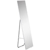 HOMCOM 63"x18" Full Length Mirror, Floor Standing, Wall-Mounted or Leaning Against Wall Tall Mirror with Support Frame, Rectangular Full Body Mirror for Bedroom, Living Room, Silver