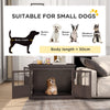 PawHut Dog Crate Furniture, 31" Dog Kennel Side End Table with Three Doors, Indoor Dog Cage for Small Dogs, Coffee