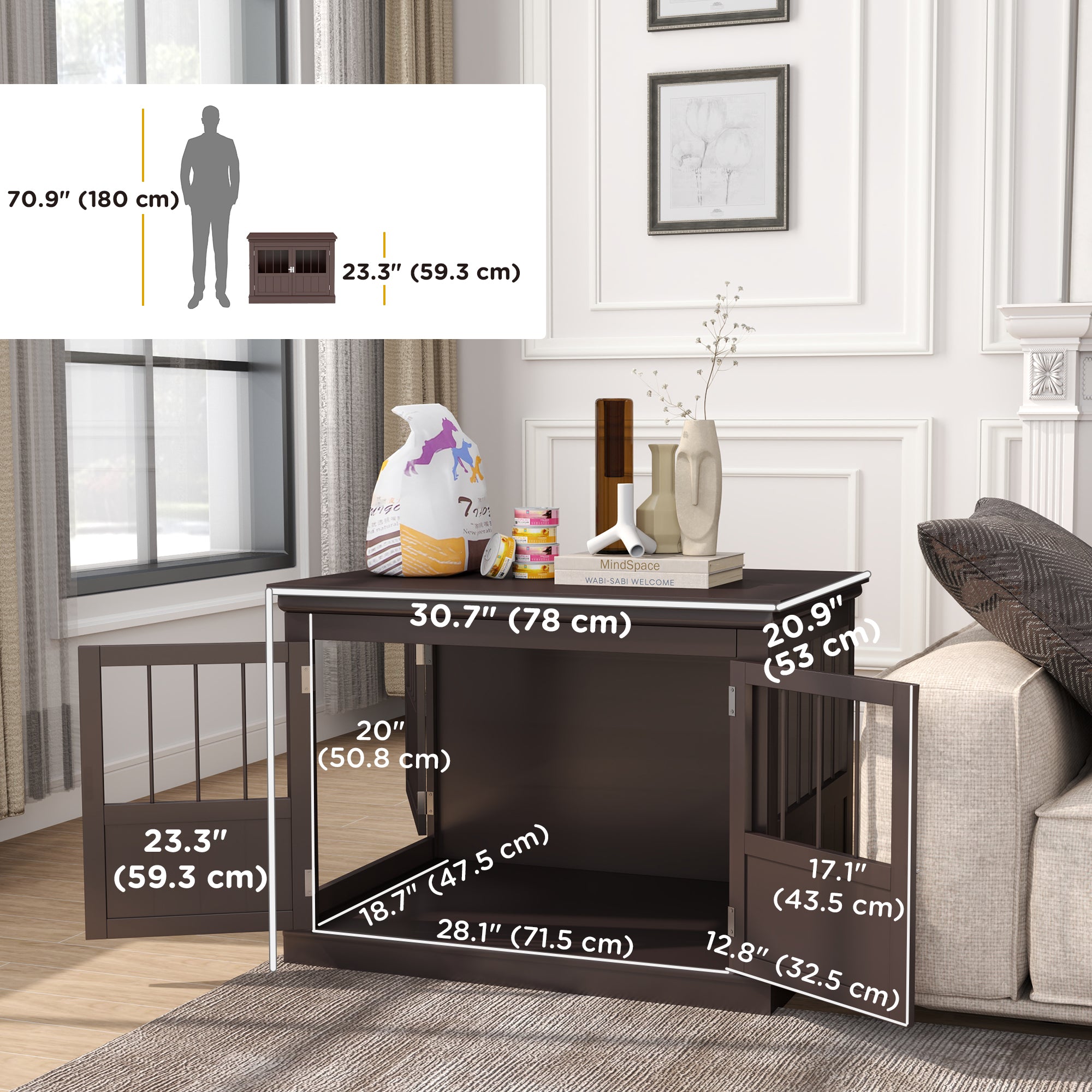 PawHut Dog Crate Furniture, 31
