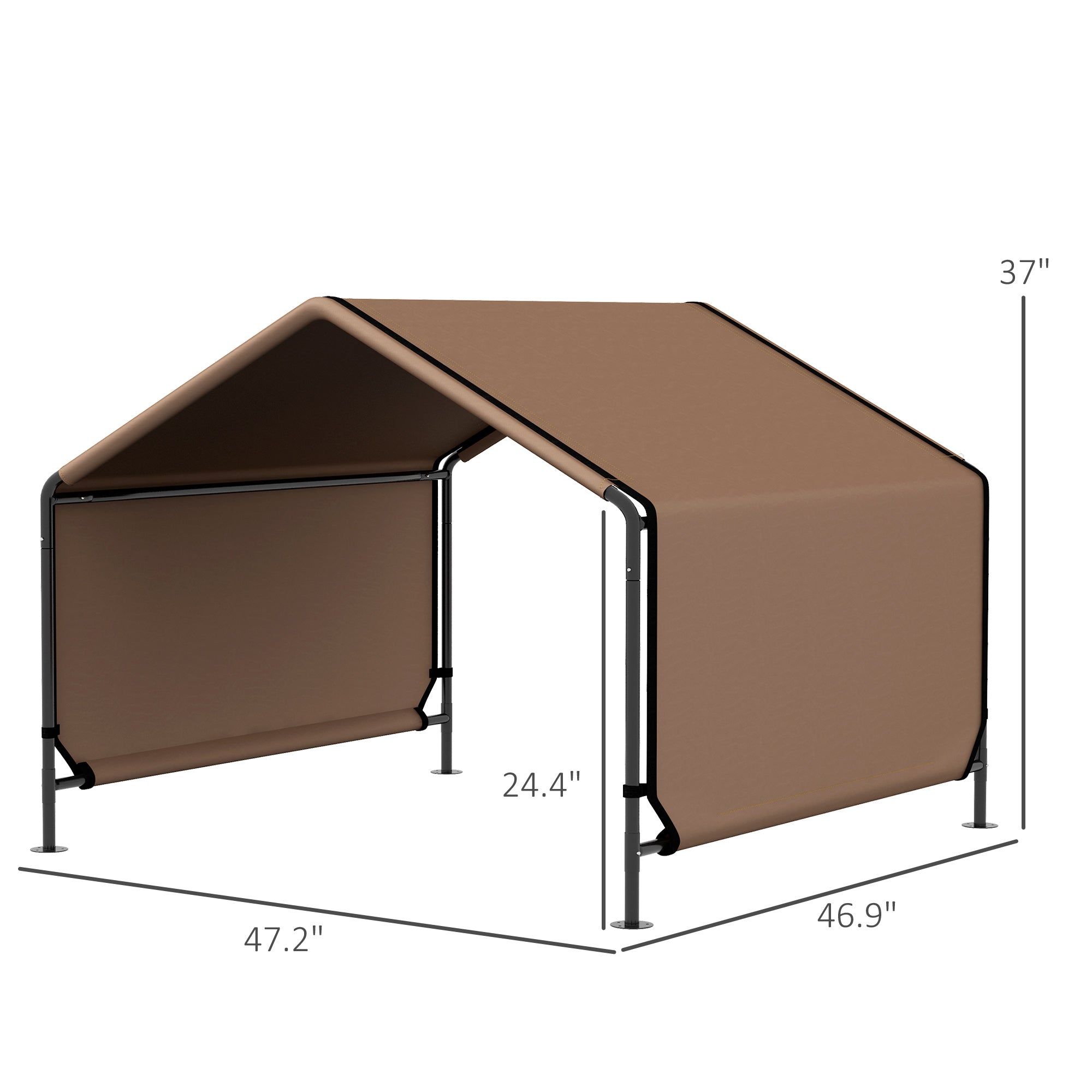 PawHut Dog Shade Shelter, Portable Pet Tent, Water Resistant Dog House for Shade Protection, Outdoor, Garden, Patio, Backyard, Brown