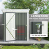 Outsunny 5' x 3' Steel Outdoor Storage Shed, Lean-to Garden Shed with Adjustable Shelf,  Foundation Kit, Lock and Gloves for Lawn Mower, Tool, Patio, Lawn, Dark Grey