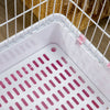 PawHut 27"H 2-Level Small Animal Cage Rabbit Hutch with Universal Lockable Wheels, Slide-out Tray for Bunny, Chinchillas, Ferret, Pink