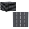 Outsunny 11 Pcs Plastic Interlocking Deck Tiles, 12" x 12" Non-slip Outdoor Flooring Tiles, 11 sq.ft. per Pack, All Weather for Indoor Outdoor Patio Balcony, Grey
