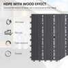 Outsunny 11 Pcs Plastic Interlocking Deck Tiles, 12" x 12" Non-slip Outdoor Flooring Tiles, 11 sq.ft. per Pack, All Weather for Indoor Outdoor Patio Balcony, Grey