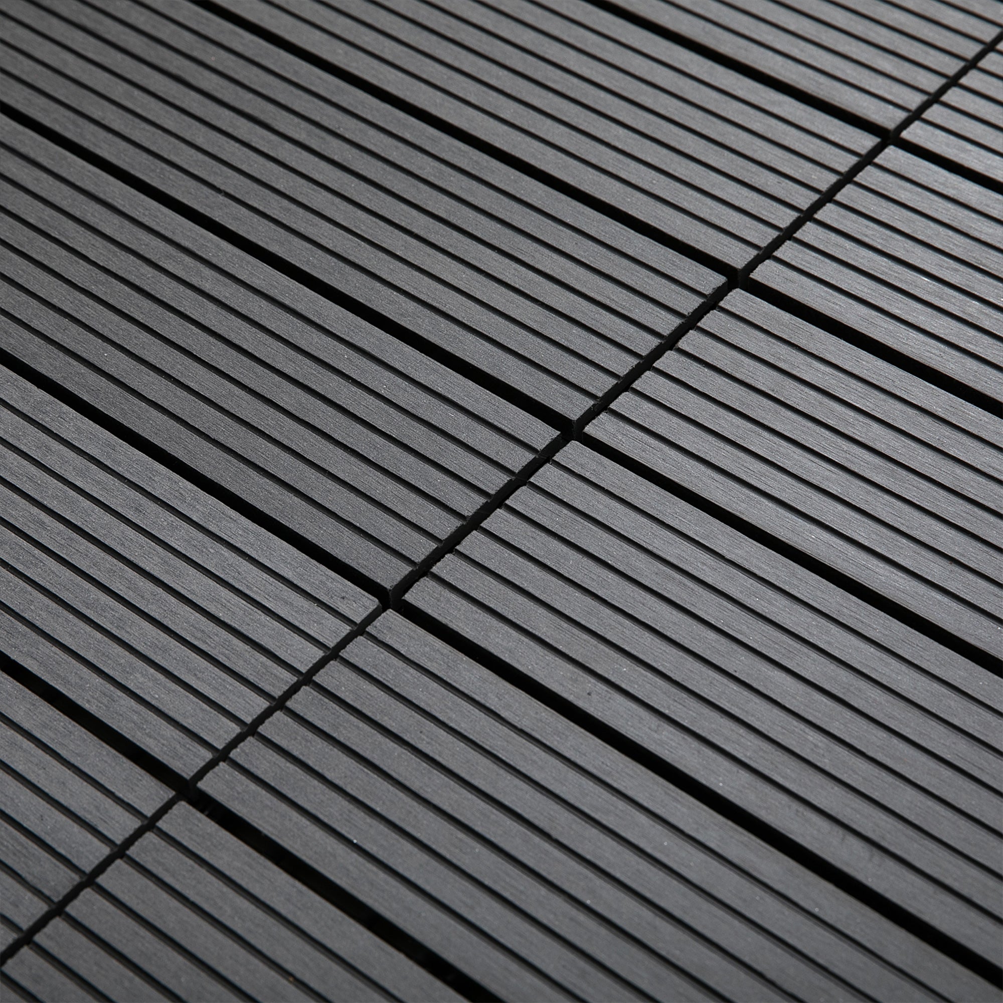 Outsunny 11 Pcs Plastic Interlocking Deck Tiles, 12