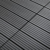 Outsunny 11 Pcs Plastic Interlocking Deck Tiles, 12" x 12" Non-slip Outdoor Flooring Tiles, 11 sq.ft. per Pack, All Weather for Indoor Outdoor Patio Balcony, Grey