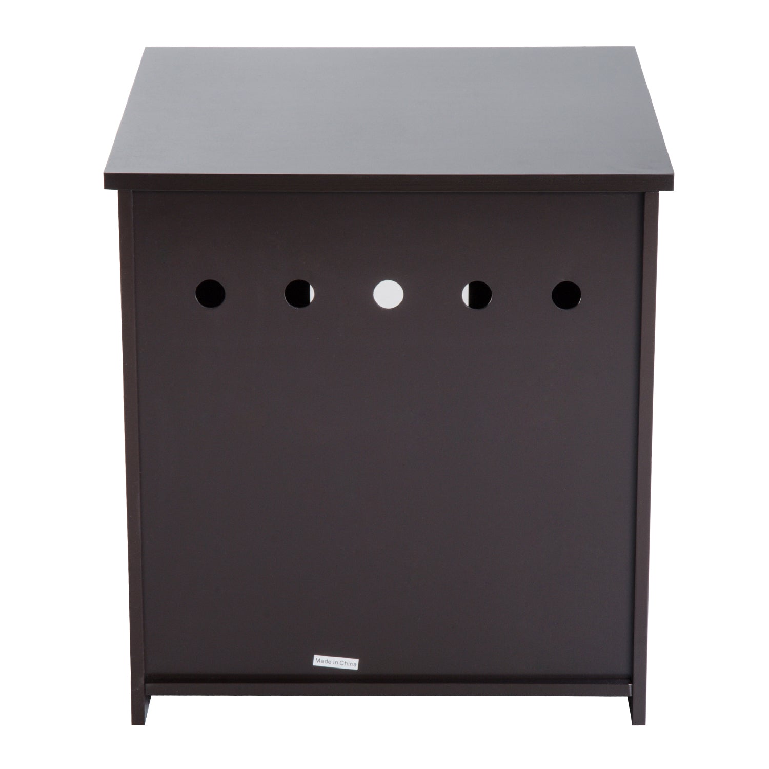 PawHut 2 in 1 Litter Box Enclosure Toilet Wooden Cat House Litter Tray Cover Pet Bed Home Furniture for Living Room Bedroom 51 x 48 x 51 cm (Dark Brown)