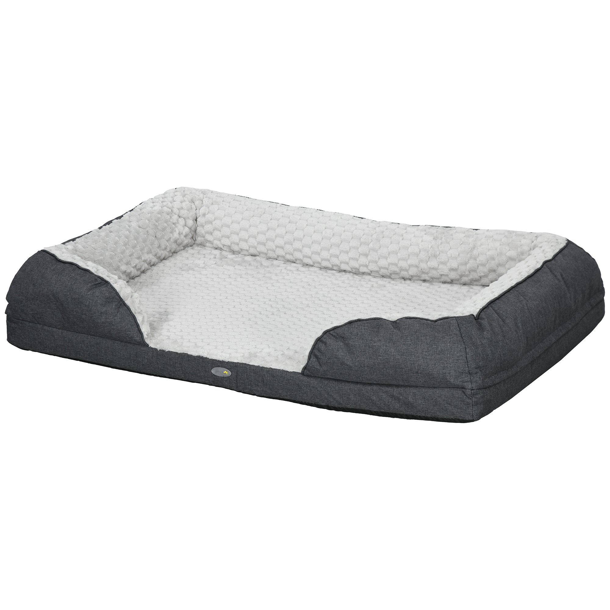 PawHut Dog Sofa Bed Pet Bed Dog Mattress with Removable Washable Cover, Anti-Slip Bottom, for Large Sized Dogs, 120L x 80W x 22Hcm - Charcoal Grey