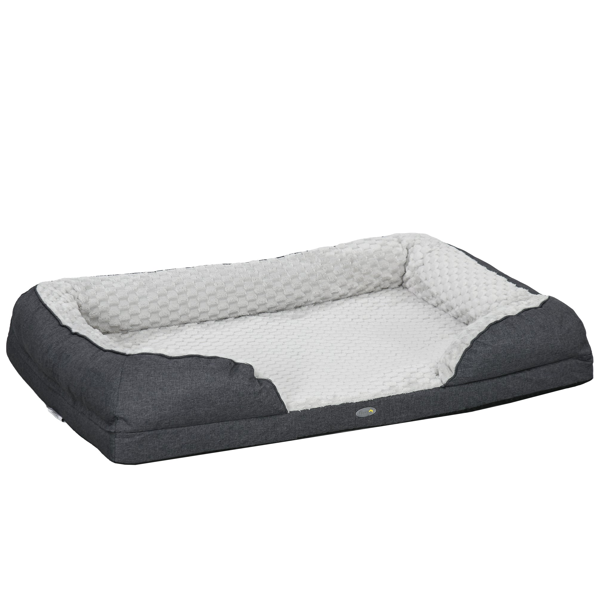 PawHut Dog Sofa Bed Pet Bed Dog Mattress with Removable Washable Cover, Anti-Slip Bottom, for Large Sized Dogs, 120L x 80W x 22Hcm - Charcoal Grey