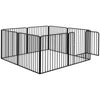 PawHut Heavy Duty Dog Playpen, Steel Dog Pen with Door, Pet Exercise Fence, Outdoor Indoor DIY Design for Small and Medium Dogs, 31.5" Height, 8 Panels