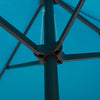 Outsunny 15ft Double-sided Patio Umbrella with Twin Canopy, Extra Large Outdoor Parasol with Crank for Pool, Deck, Market, Sky Blue