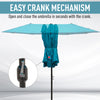 Outsunny 15ft Double-sided Patio Umbrella with Twin Canopy, Extra Large Outdoor Parasol with Crank for Pool, Deck, Market, Sky Blue
