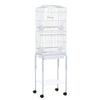 PawHut 62" Bird Cage Budgie Cage with Wheels, Detachable Stand, Storage, White