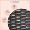 PawHut Rattan Dog House Outdoor with Shade Canopy, Elevated Wicker Dog Bed with Soft Cushion Washable Cover, for Medium Large Dogs, Blue
