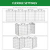 Outsunny Garden Decorative Fence 4 Panels 44in x 12ft Steel Wire Border Edging for Landscaping