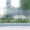 Outsunny Garden Decorative Fence 4 Panels 44in x 12ft Steel Wire Border Edging for Landscaping