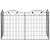 Outsunny Garden Decorative Fence 4 Panels 44in x 12ft Steel Wire Border Edging for Landscaping