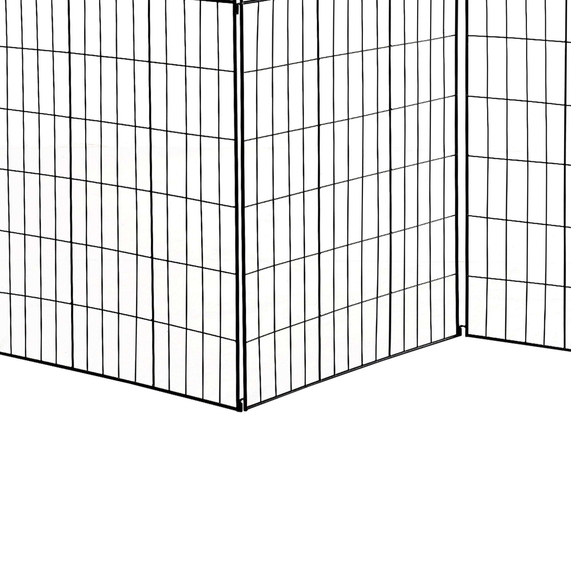 Outsunny Garden Decorative Fence 4 Panels 44in x 12ft Steel Wire Border Edging for Landscaping