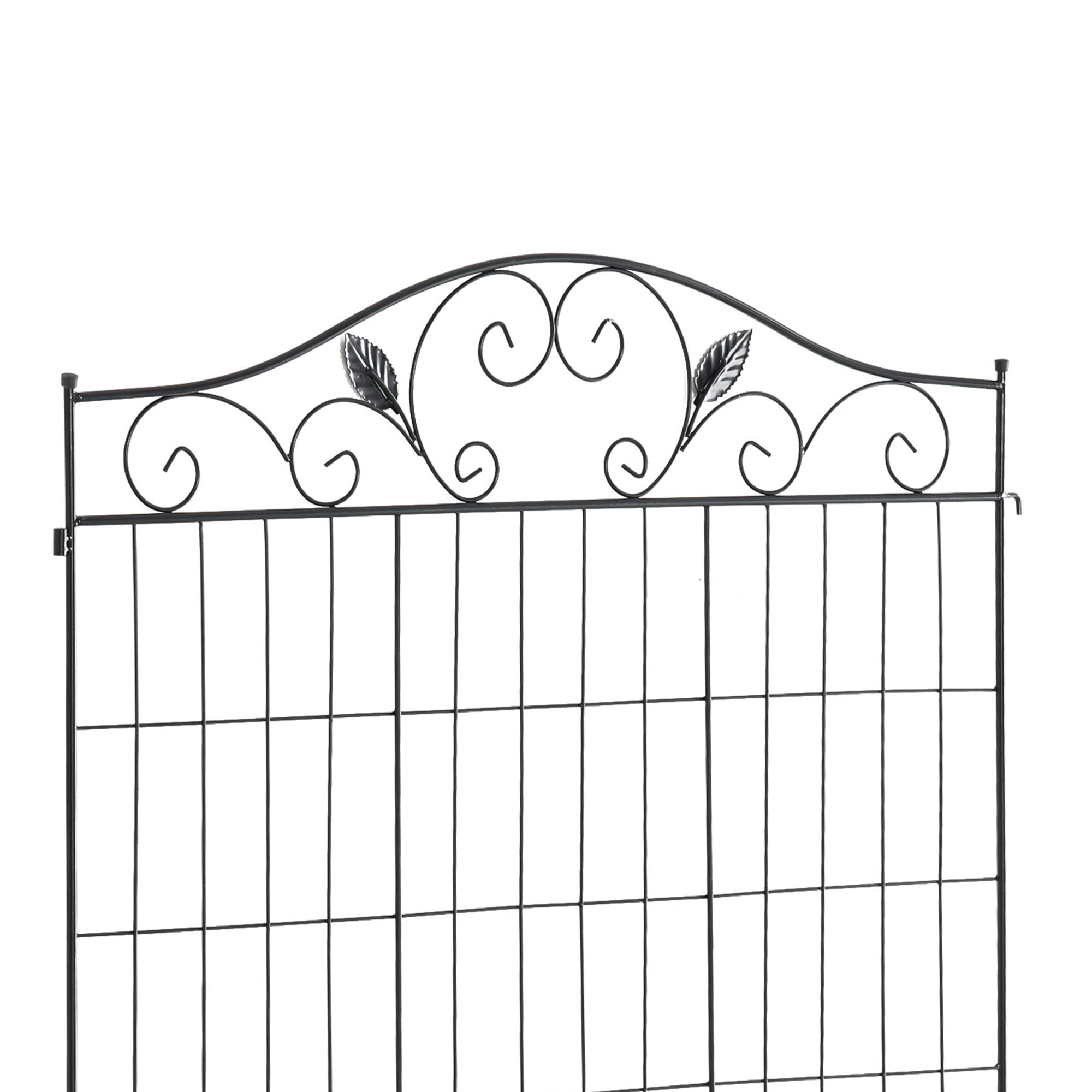 Outsunny Garden Decorative Fence 4 Panels 44in x 12ft Steel Wire Border Edging for Landscaping