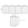 Outsunny Garden Decorative Fence 4 Panels 44in x 12ft Steel Wire Border Edging for Landscaping