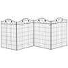 Outsunny Garden Decorative Fence 4 Panels 44in x 12ft Steel Wire Border Edging for Landscaping