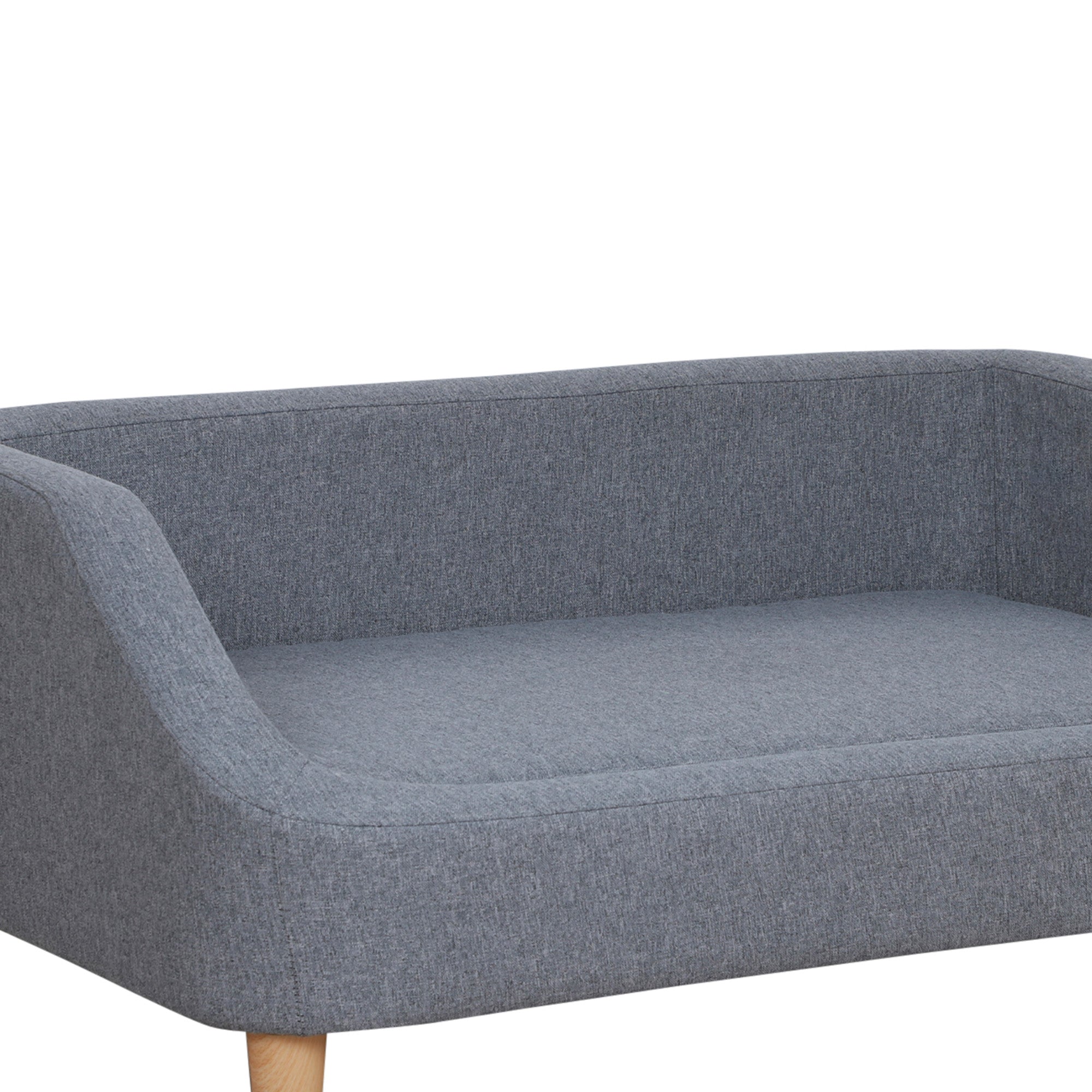 PawHut Dog Sofa Bed, Cat Sofa, Dog Couch w/ Soft Cushion, Removable and Washable Cover, for Small, Medium and Large Dogs, 95 x 63 x 39cm - Grey