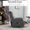 HOMCOM Power Lift Massage Recliner Chair, Electric Linen Fabric Reclining Chair with 8 Vibration Points, Remote Control, Side Pockets, Dark Grey