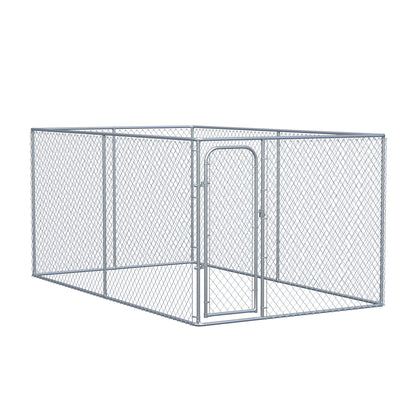 PawHut 99 Sq. Ft. Dog Playpen Outdoor, Walk-in Dog Run Kennel Puppy Exercise Pen with Galvanized Steel Frame, for Small and Medium Dogs, 13' x 7.5' x 6'