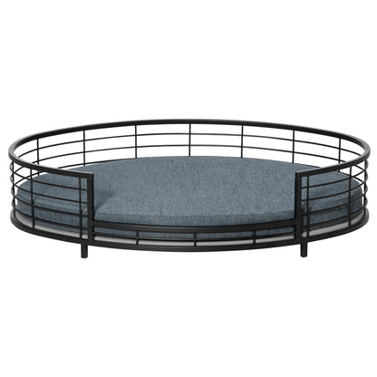 PawHut Raised Pet Bed Modern Dog Cat Sofa with Soft Cushion, Removable Cover, for Small and Medium Dogs - Black