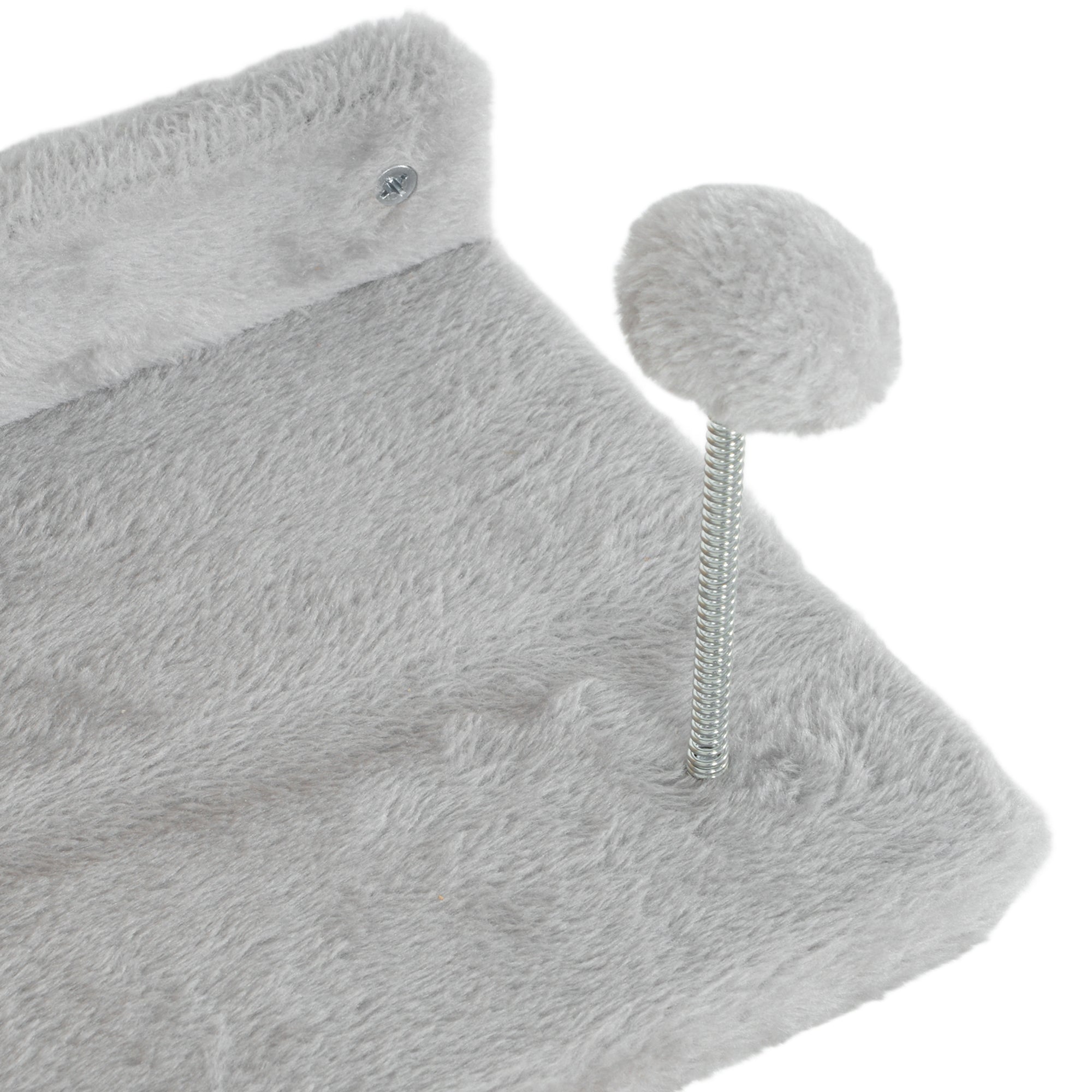 PawHut Cat Wall Shelves, 4 Piece Wall-Mounted Cat Tree with Steps, Ladder, Jumping Platforms, Scratching Posts, Toy Ball, Cat Wall Furniture for Indoor Cats, Light Grey