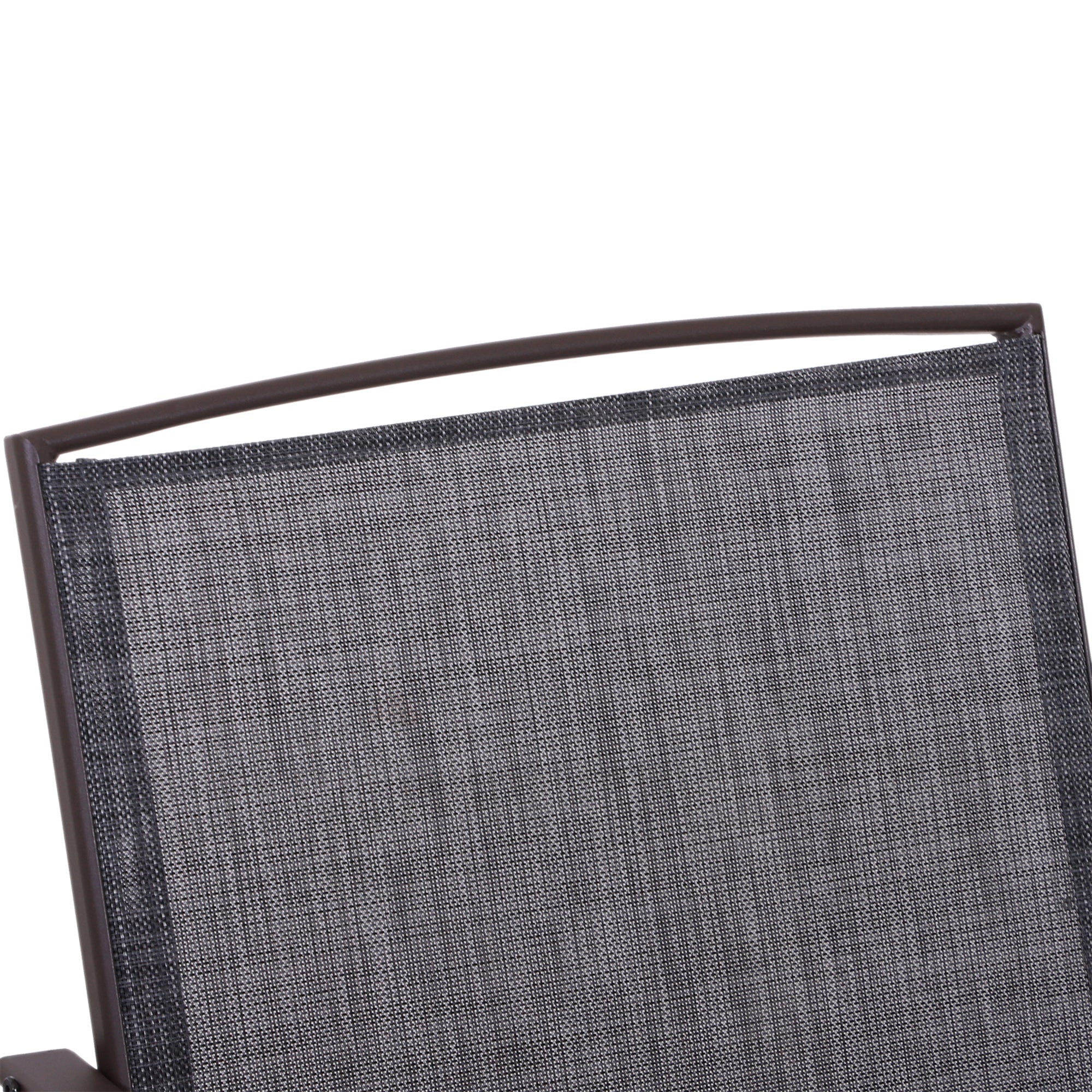 Outsunny Patio Double Glider Chair with Glass Top Center Table, Outdoor Glider Chair with High Back,  Sling Fabric for Garden, Bench, Grey