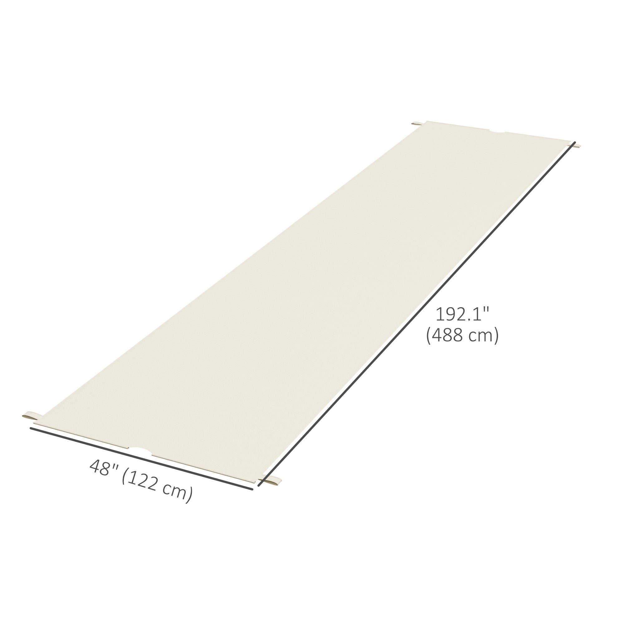 Outsunny 2 Pcs 16 x 4ft Pergola Canopy Replacement, UV Protection Pergola Shade Cover, Easy to Install, for 10 x 10ft Pergola, Cream White