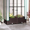 Outsunny Raised Garden Bed with Trellis, Outdoor Planter Box with PE Greenhouse Cover, Drainage Holes and Zipper Door for Patio, Backyard, Balcony, 31.5 x 15.7 x 48.8 inch, Brown