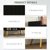 HOMCOM Narrow Shoe Cabinet for Entryway Shoe Storage Cabinet with 2 Doors, Adjustable Shelves and Open Shelf for 15 Pairs of Shoes, Black