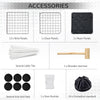 PawHut Small Animal Cage Rabbit Cage with Door, Guinea Pig Playpen, Small Animal Fence for Bunny, Chinchilla, Freret, Chinchilla, Indoor and Outdoor Use, Total 16 Panels, 41" x 28" x 14"