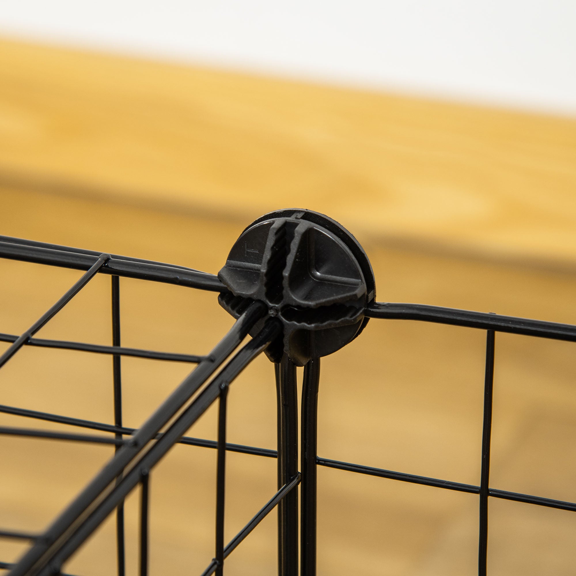 PawHut Small Animal Cage Rabbit Cage with Door, Guinea Pig Playpen, Small Animal Fence for Bunny, Chinchilla, Freret, Chinchilla, Indoor and Outdoor Use, Total 16 Panels, 41" x 28" x 14"