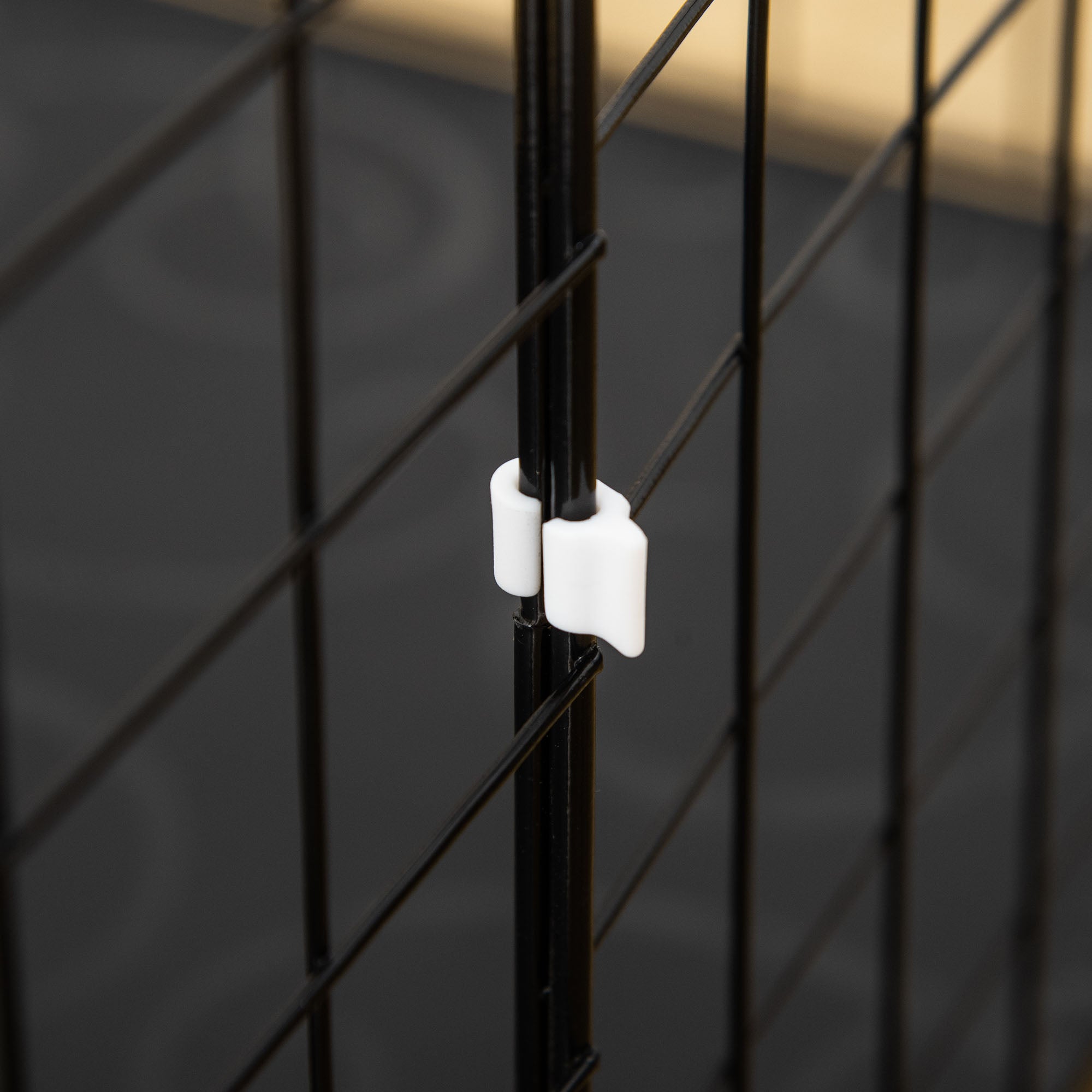 PawHut Small Animal Cage Rabbit Cage with Door, Guinea Pig Playpen, Small Animal Fence for Bunny, Chinchilla, Freret, Chinchilla, Indoor and Outdoor Use, Total 16 Panels, 41" x 28" x 14"