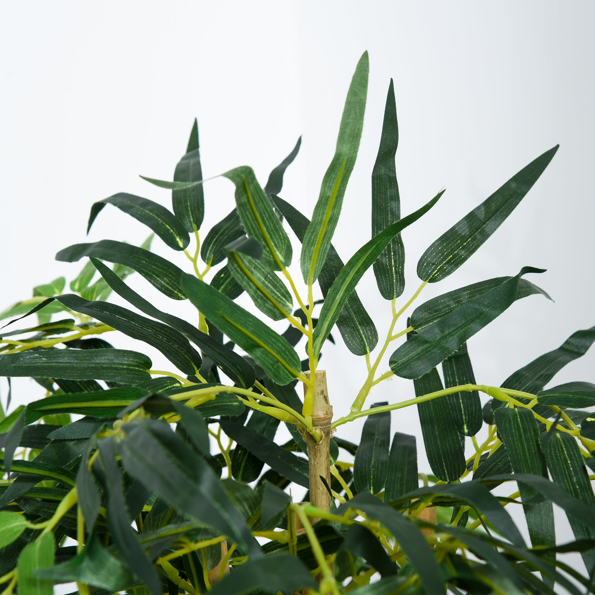 HOMCOM 5FT Artificial Bamboo Tree, Fake Plant with 1095 Leaves, Greenery Plant in Nursery Pot for Indoor and Outdoor, Green