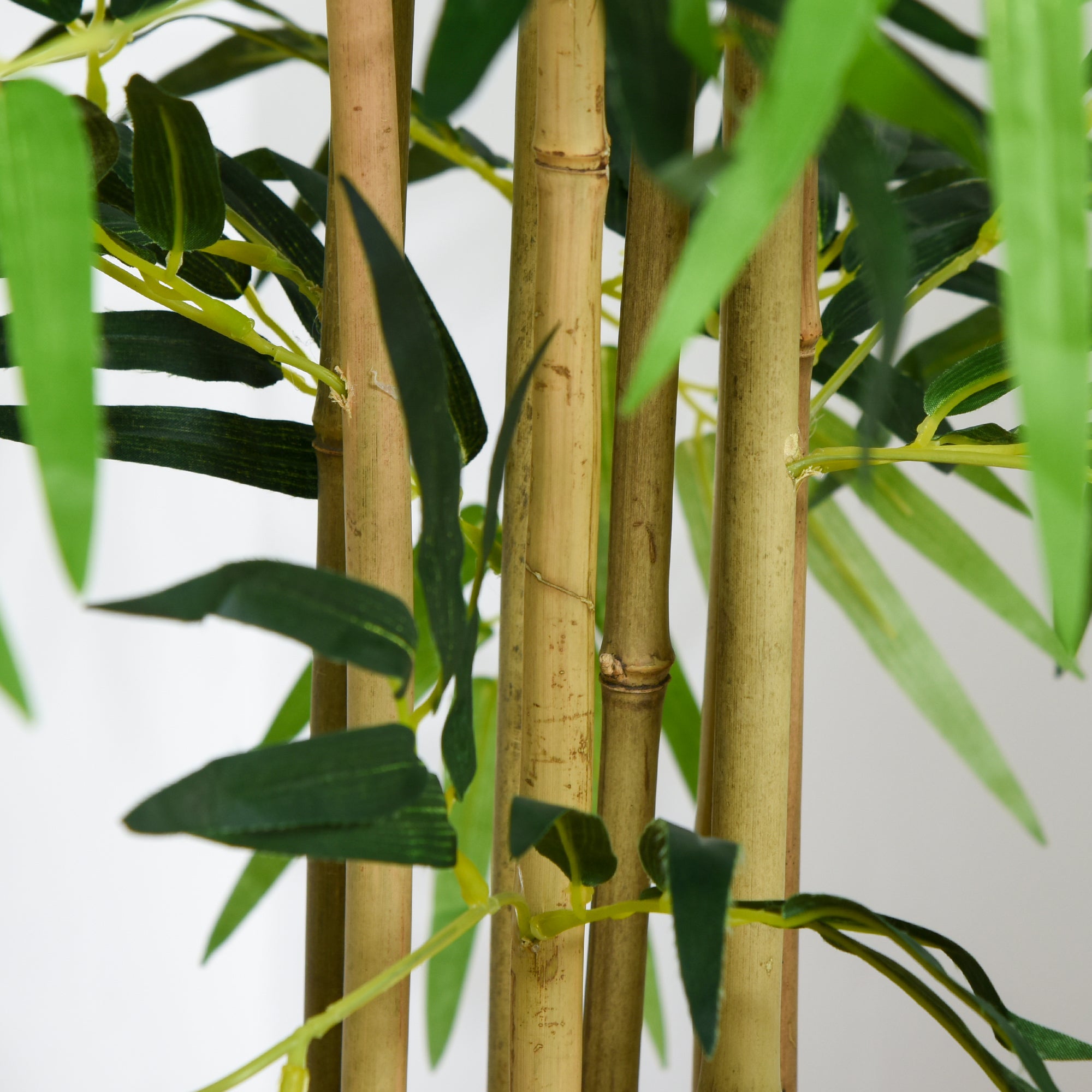 HOMCOM 5FT Artificial Bamboo Tree, Fake Plant with 1095 Leaves, Greenery Plant in Nursery Pot for Indoor and Outdoor, Green