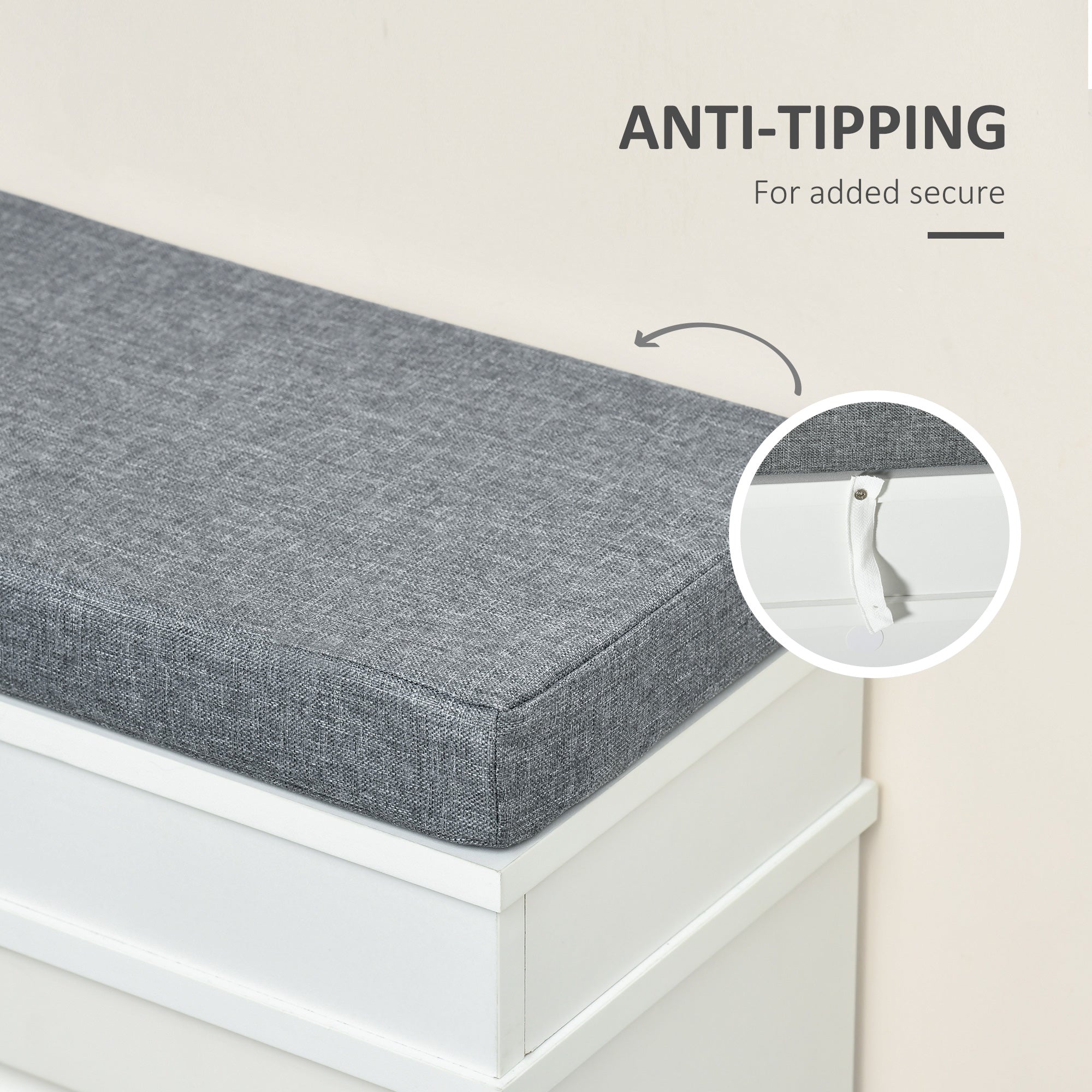 HOMCOM Shoe Bench, Shoe Storage Bench for Entryway, Entrance Bench with Cushion, 2 Flip Drawers and Adjustable Shelf for Hallway, Holds 8 Pairs, White