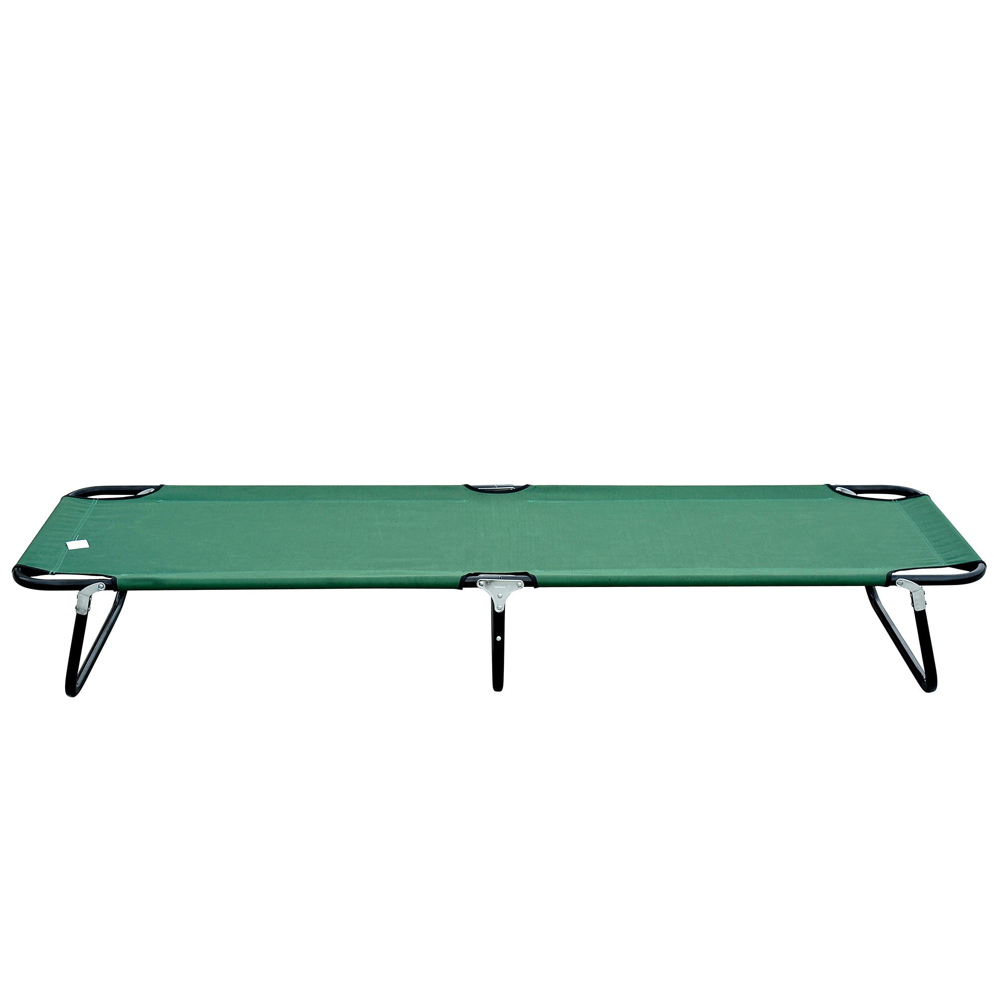 Outsunny Folding Camping Cot for Adults Portable Outdoor Sleeping Bed for Office Beach Home, Green